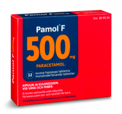 PAMOL F 500 mg tabl, suussa hajoava 12 fol