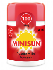 MINISUN D-VITAMIINI 100 MIKROG 90 PURUTABL