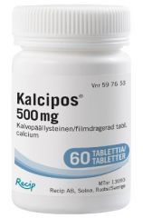 KALCIPOS 500 mg tabl, kalvopääll 60 kpl